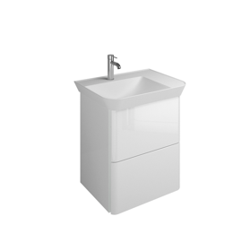 Plan de toilette en pierre de synthèse avec meuble sous-vasque SFEO065 - burgbad
